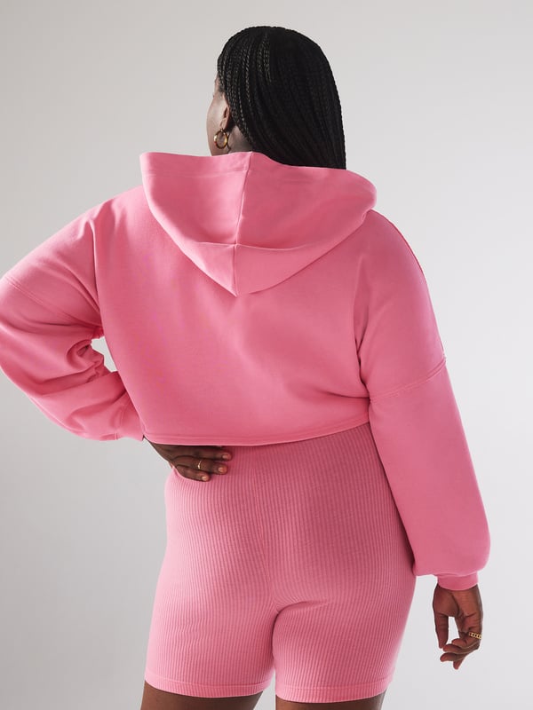 Essential Terry Scope Logo Cropped Hoodie