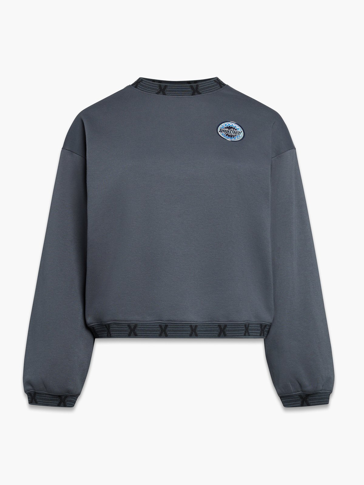 Essential Holographic Logo-Trim Sweatshirt