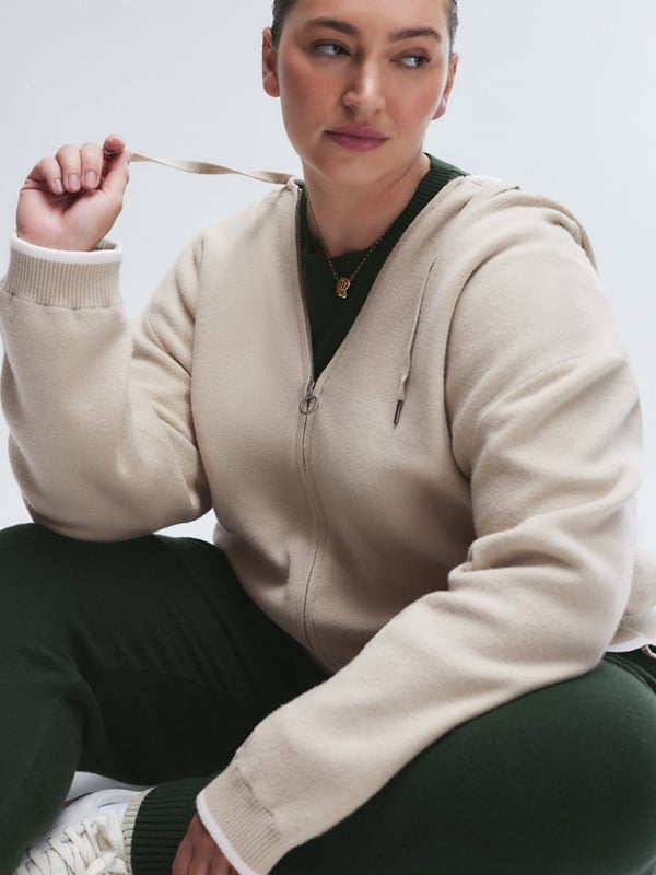 Lit Leisure Zip-Up Knit Hoodie