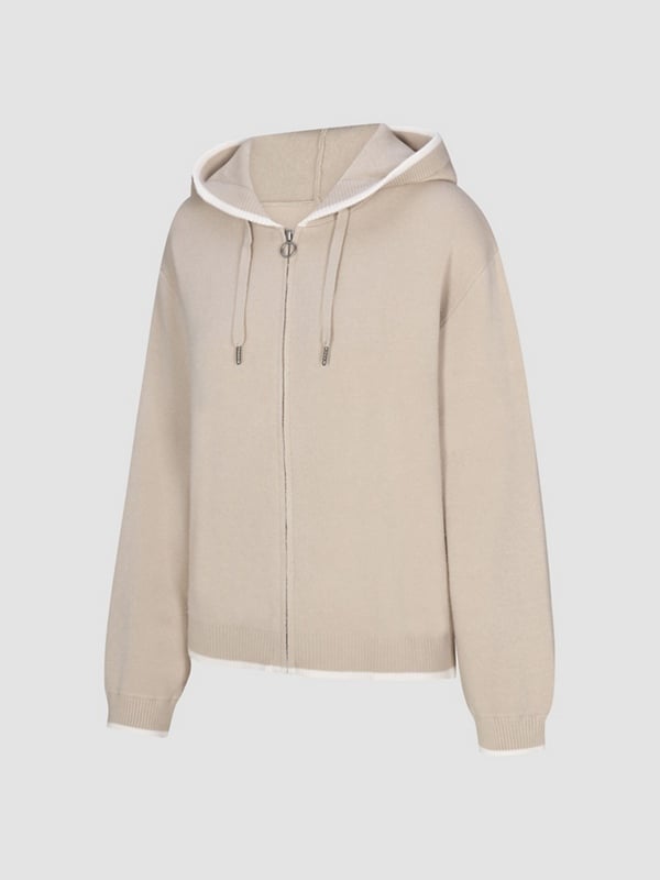 Lit Leisure Zip-Up Knit Hoodie