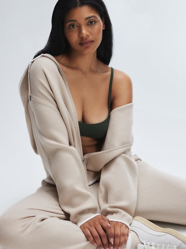 Lit Leisure Zip-Up Knit Hoodie