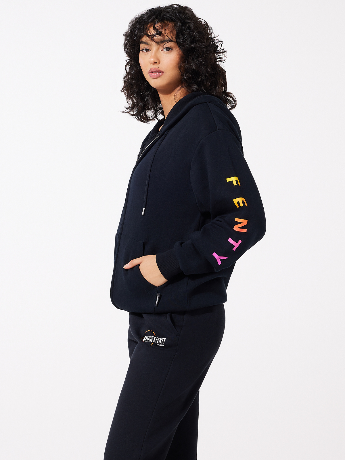 Essential Gradient Graphic Zip-Up Hoodie