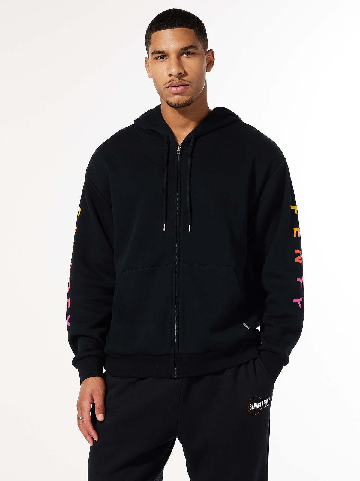 Essential Gradient Graphic Zip-Up Hoodie