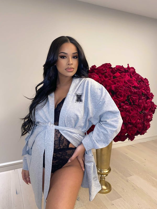 Forever Savage Short Robe In Grey Savage X Fenty