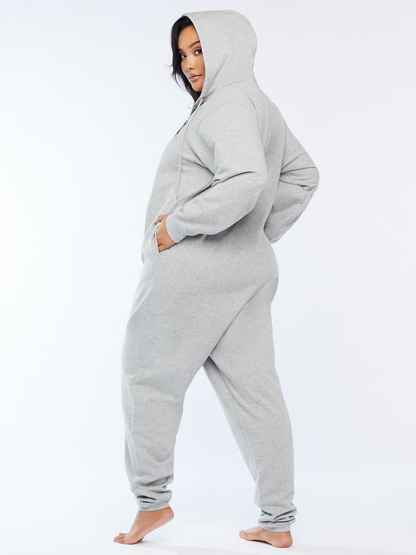 Forever Savage Hooded Onesie In Grey Savage X Fenty