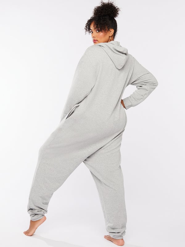 Forever Savage Breast Cancer Awareness Hooded Onesie In Grey Savage X Fenty