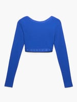 Savage X Cotton Jersey Crop Top in Blue