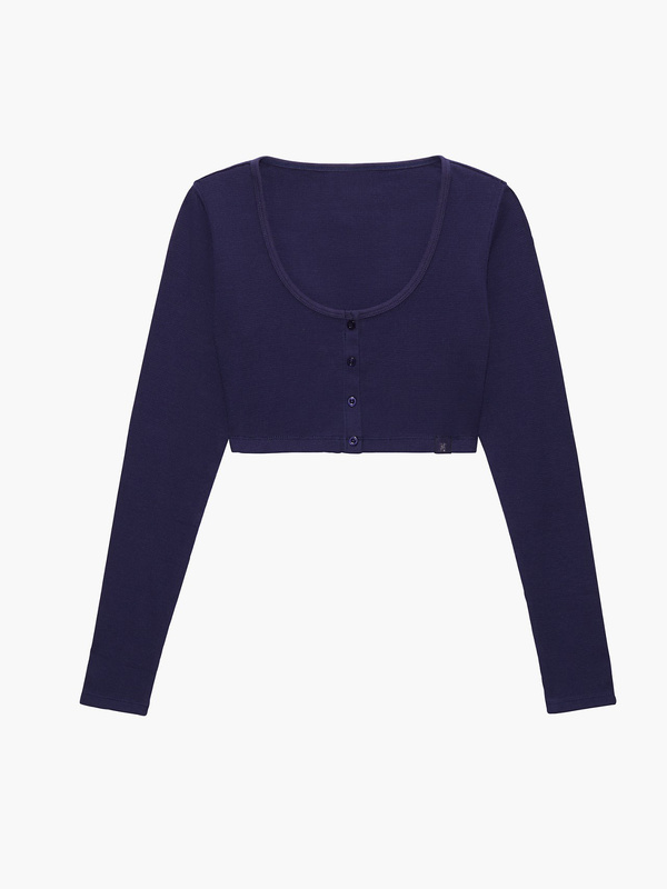 blauwe crop top