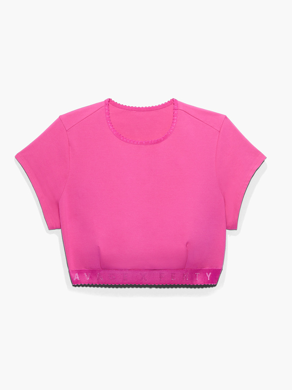 CLF Savage X Cotton Jersey Crop Top in Pink | SAVAGE X FENTY Germany