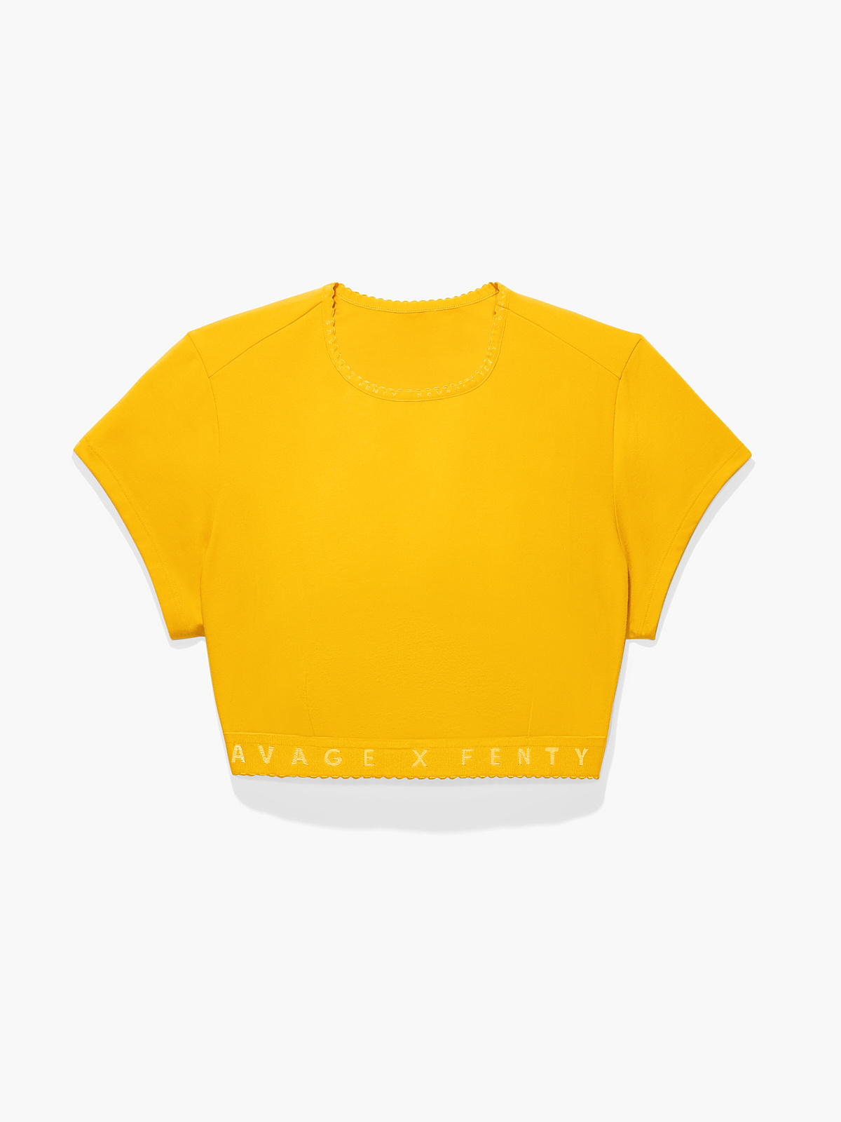 Savage X Cotton Jersey Crop Top in Yellow