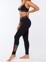 Forever Savage Legging With Rainbow Logo In Black Multi Savage X Fenty