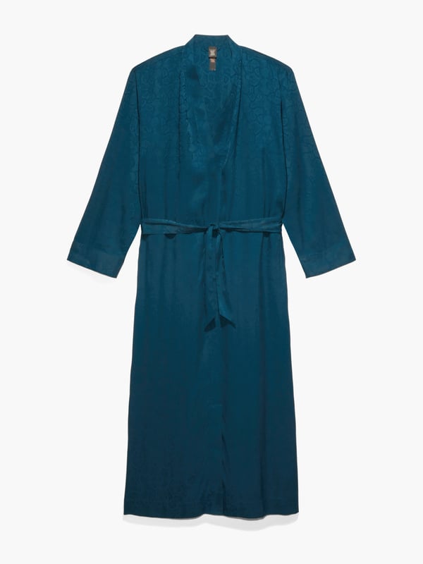 Savage X Satin Jacquard Long Robe in 