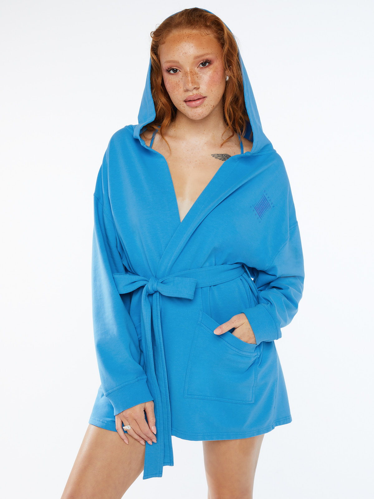 Forever Savage Short Robe In Blue SAVAGE X FENTY forever-savage-short-robe-in-blue-savage-x-fenty