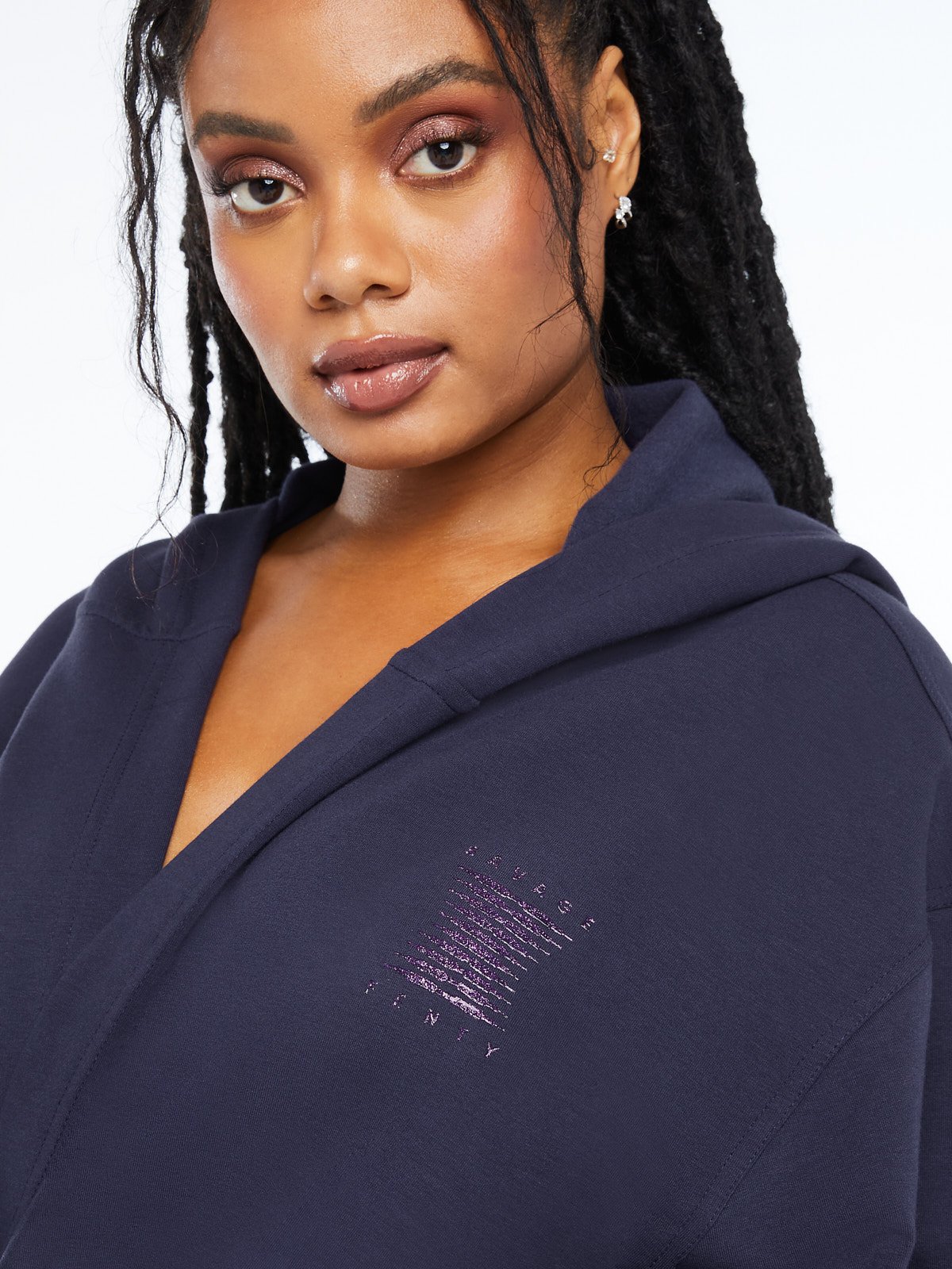 Forever Savage Short Robe in Blue | SAVAGE X FENTY