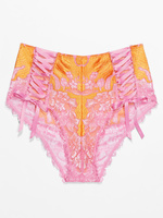 Lace'd Up Short in Pink & Red