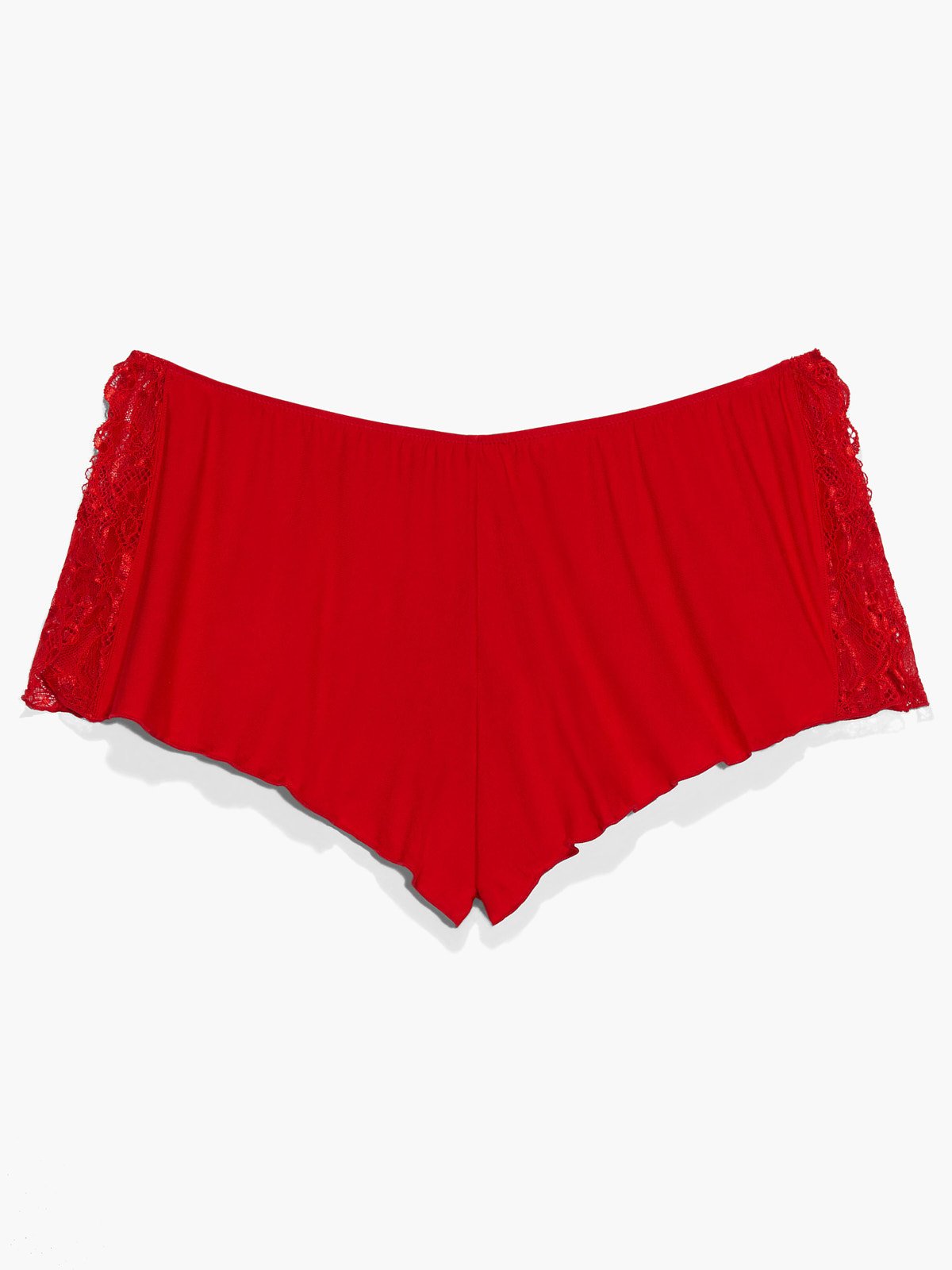 Lace'd Up Shorts in Pink & Red