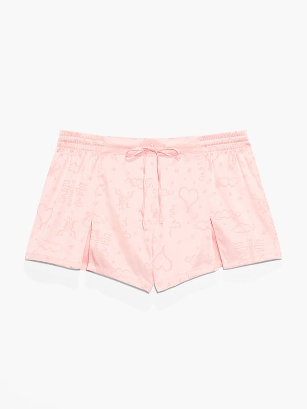 Heavenly Satin Sleep Shorts in Pink | SAVAGE X FENTY UK United Kingdom