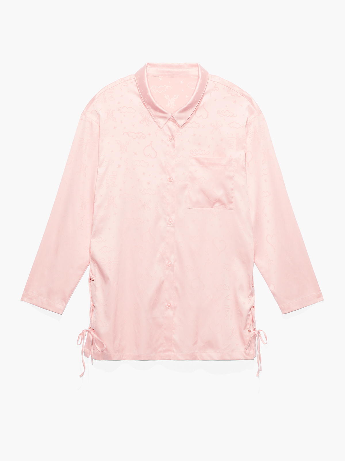 Heavenly Satin Sleep Shirt in Pink | SAVAGE X FENTY