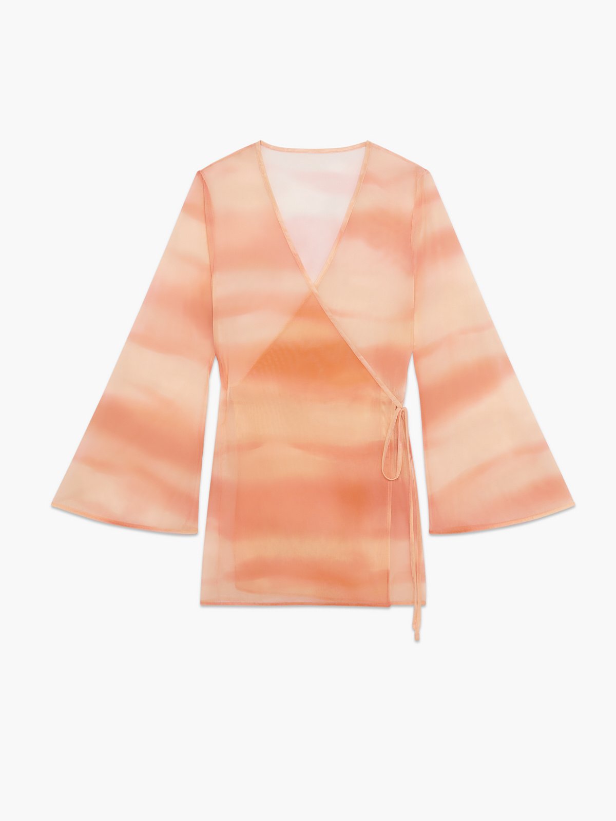 Beneath The Surface Mesh Short Robe in Multi & Orange & Pink | SAVAGE X  FENTY