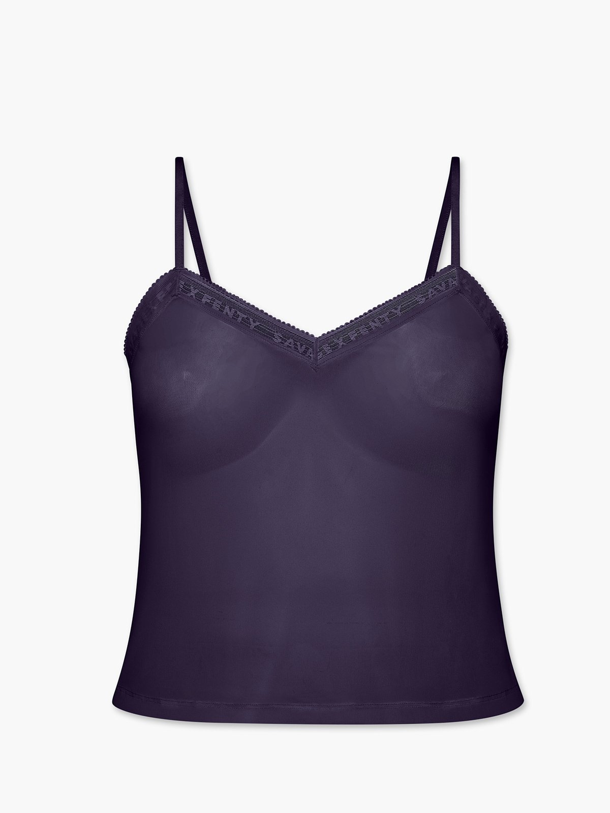 Logo-Trim Mesh Sleep Cami