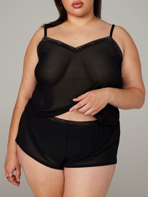 Logo-Trim Mesh Sleep Short