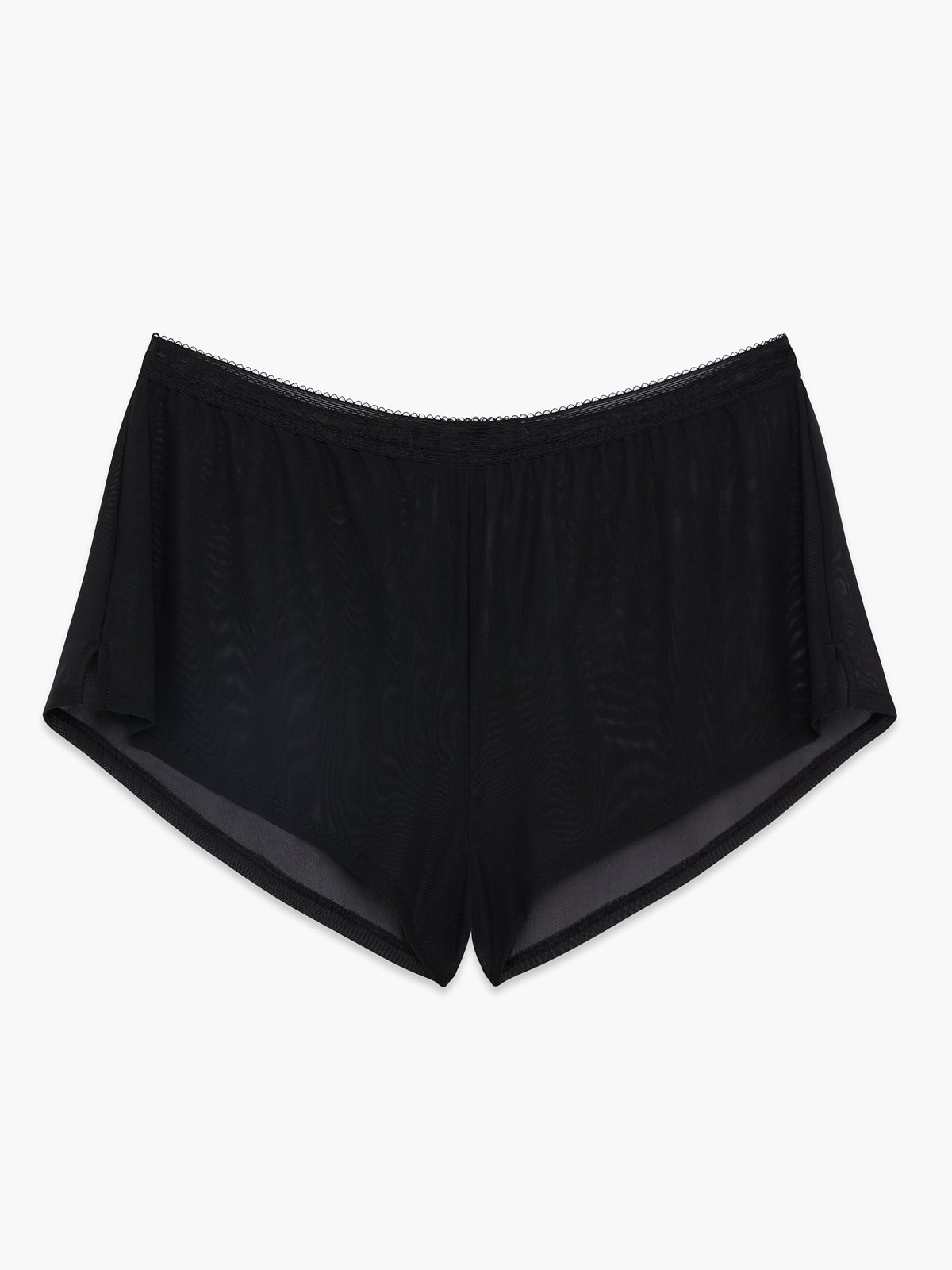 Logo-Trim Mesh Sleep Short in Black