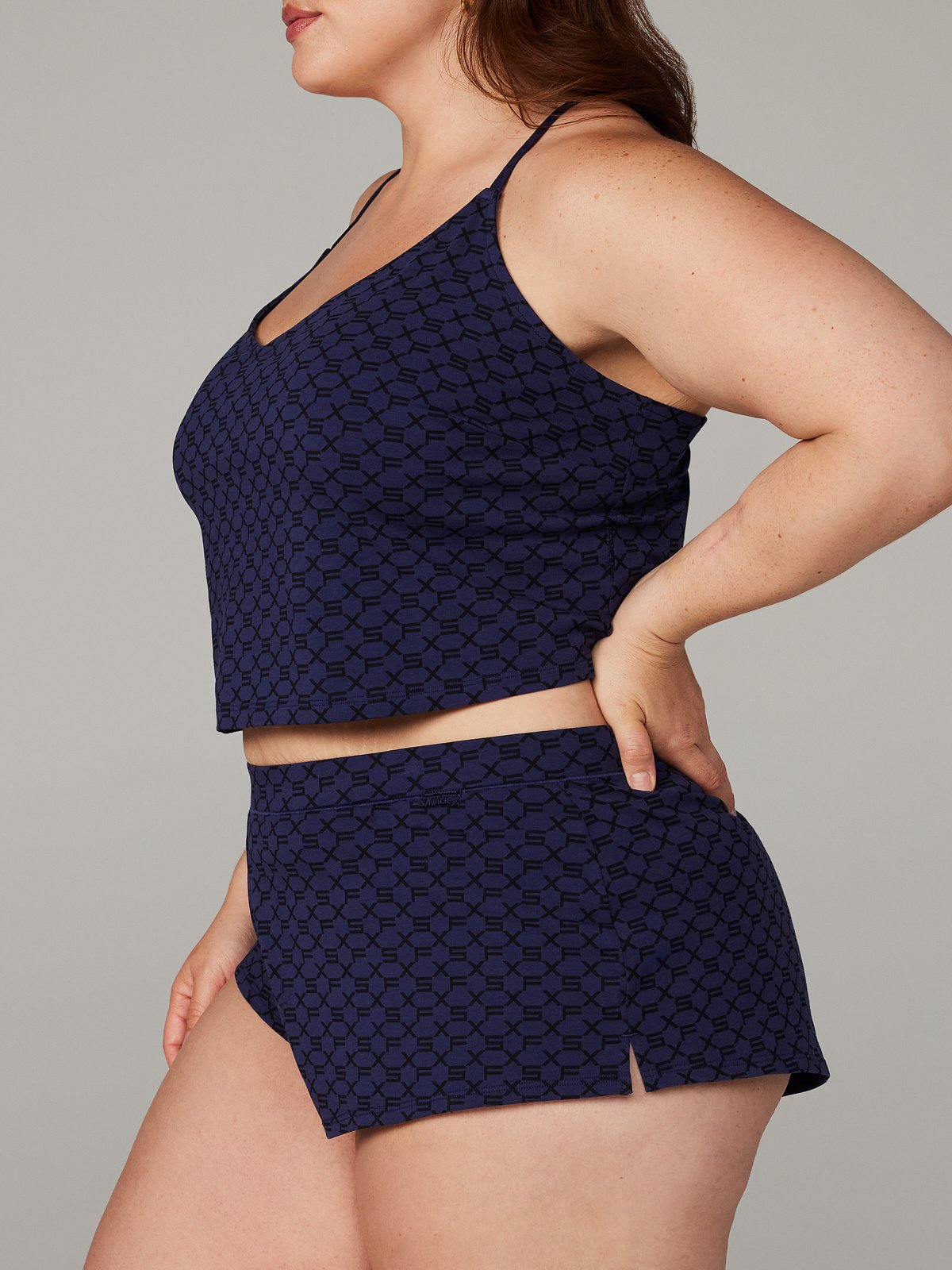 Cotton Essentials Sleep Shorts in Blue SAVAGE X FENTY UK United Kingdom