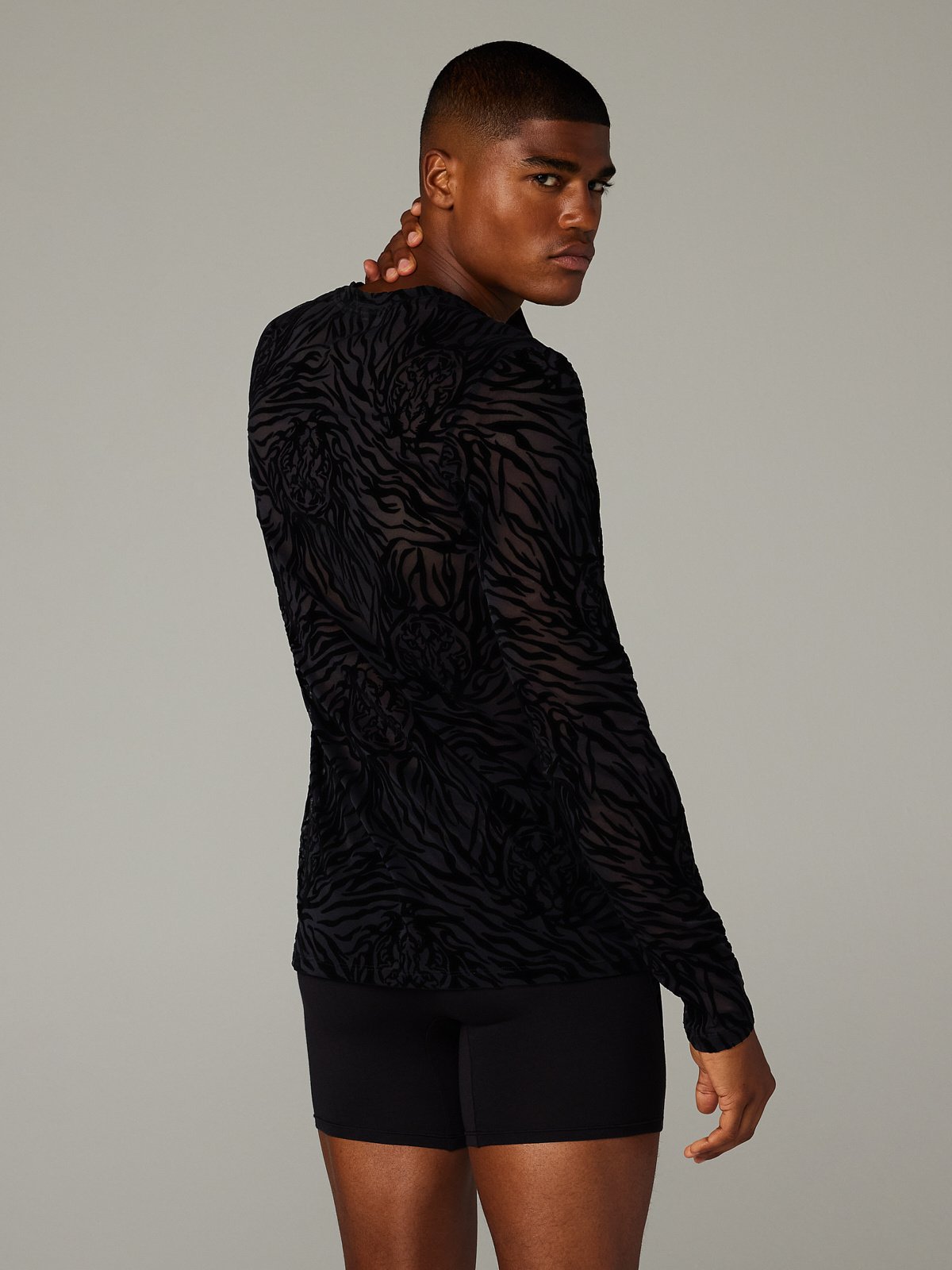 Ringmaster Long Sleeve Sleep Top in Black SAVAGE X FENTY