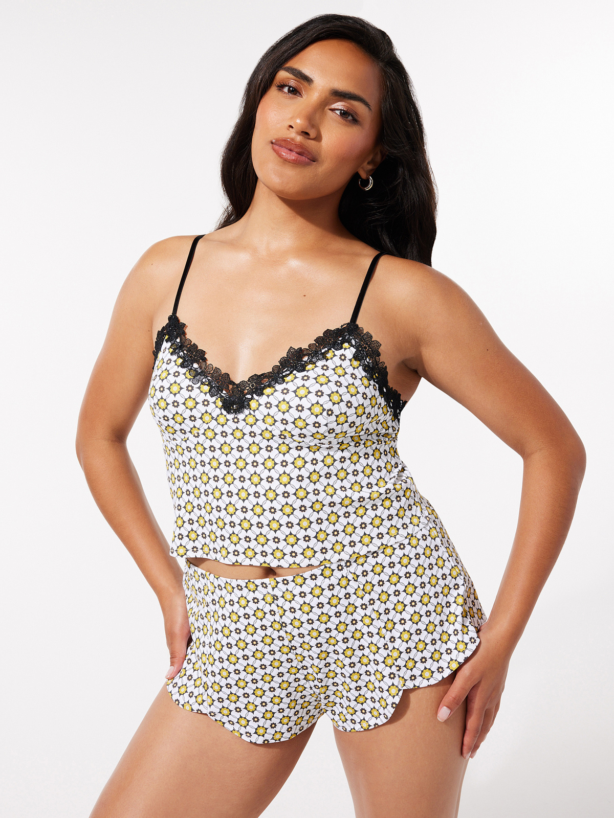 Sexties Sleep Cami in Multi & White | SAVAGE X FENTY