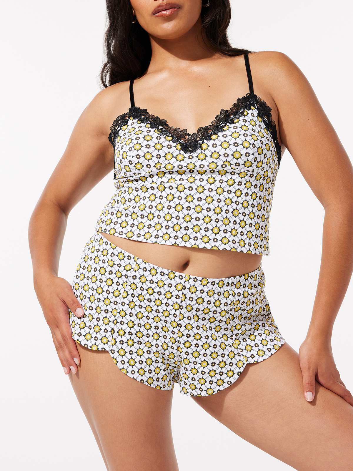 Sexties Sleep Short in Multi & White | SAVAGE X FENTY