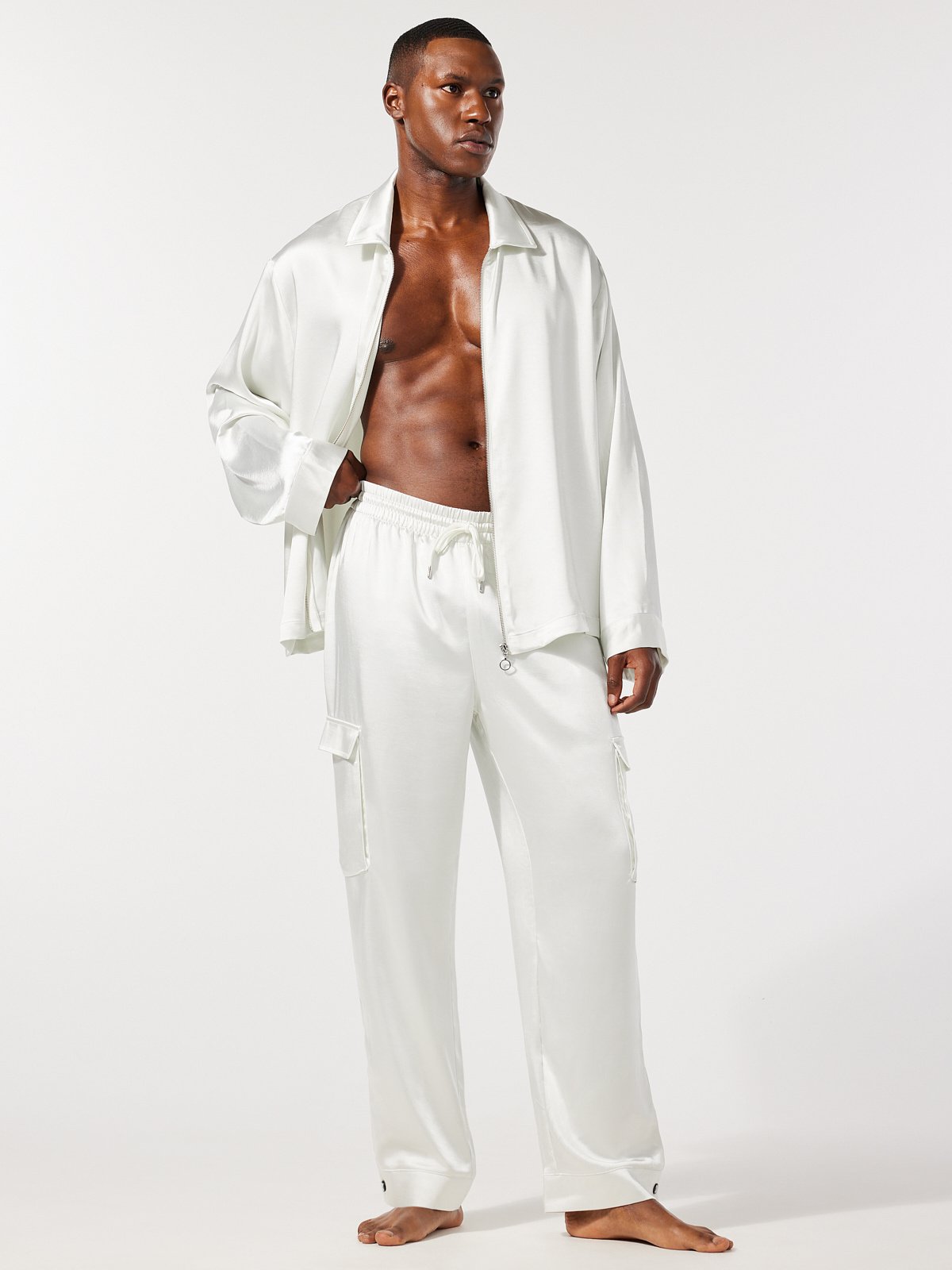 Sexties Satin Sleep Pant in White | SAVAGE X FENTY