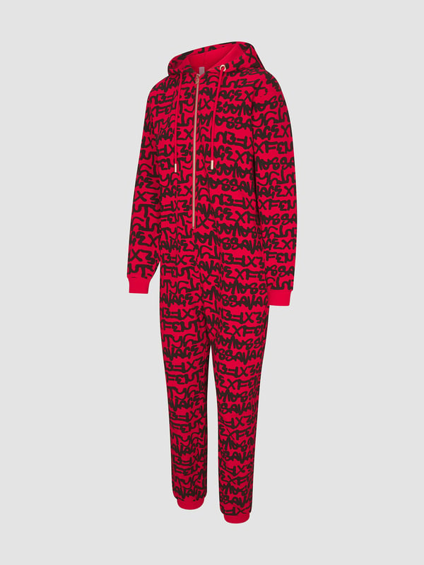 Forever Savage Hooded Onesie In Multi And Red Savage X Fenty