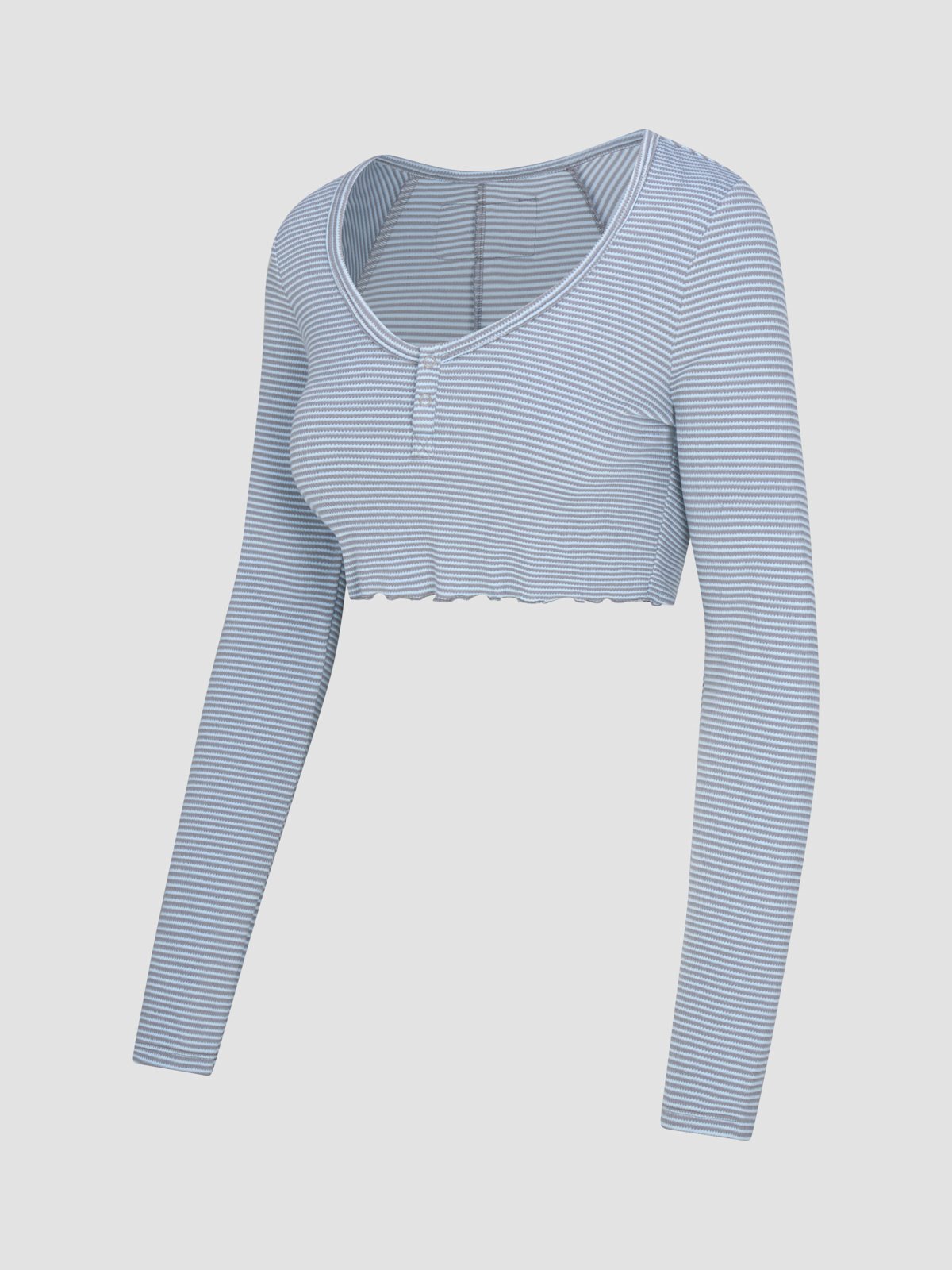 Midnight Cruise Long-Sleeve Crop Top