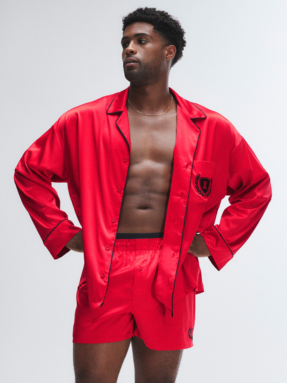 The Classics Satin Sleep Shirt in Red | SAVAGE X FENTY