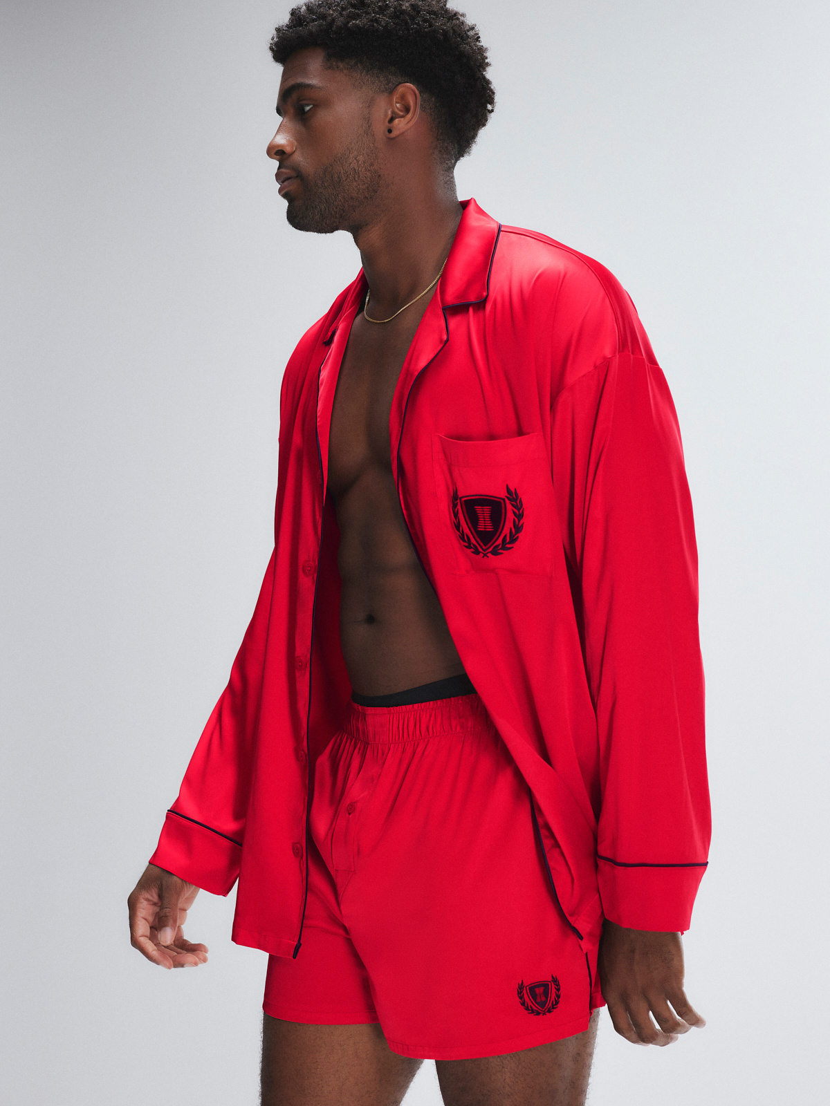 The Classics Satin Sleep Shirt in Red | SAVAGE X FENTY