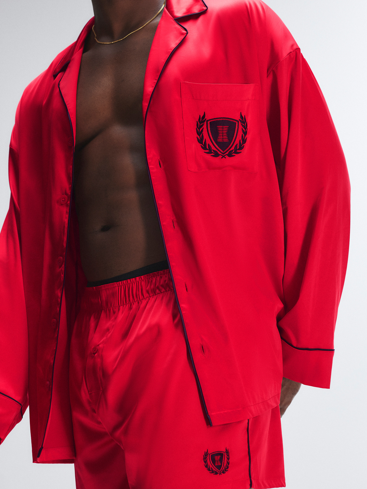 The Classics Satin Sleep Shirt in Red | SAVAGE X FENTY