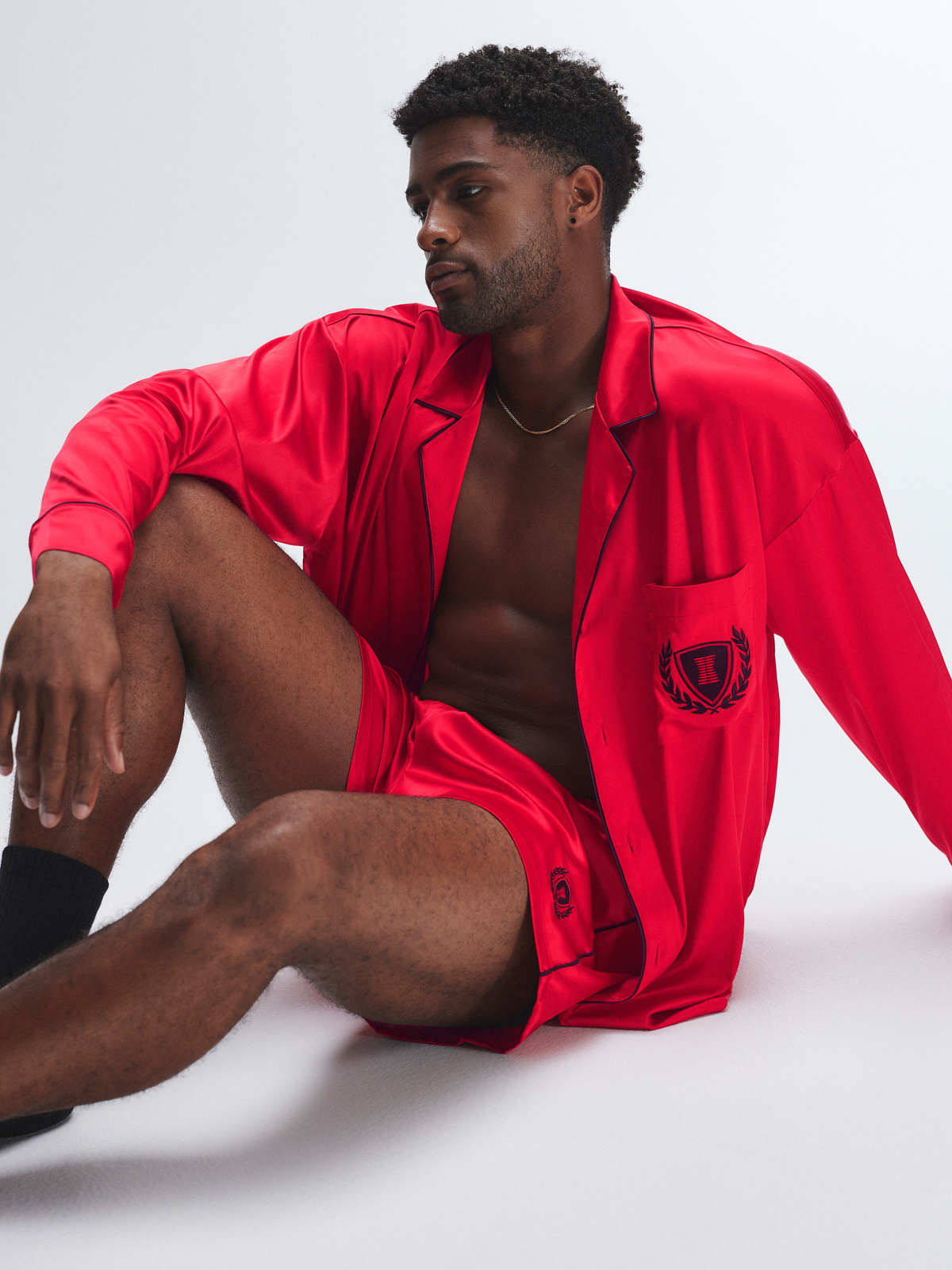 The Classics Satin Sleep Shirt in Red | SAVAGE X FENTY