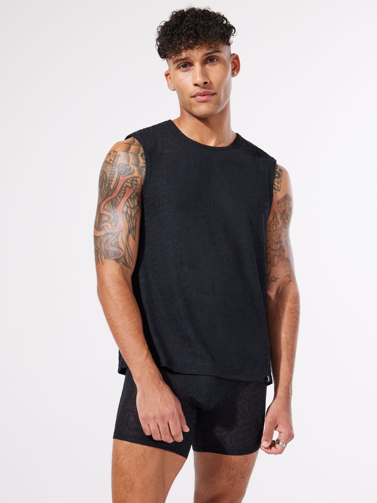 Signature Script Sleep Tank in Black | SAVAGE X FENTY