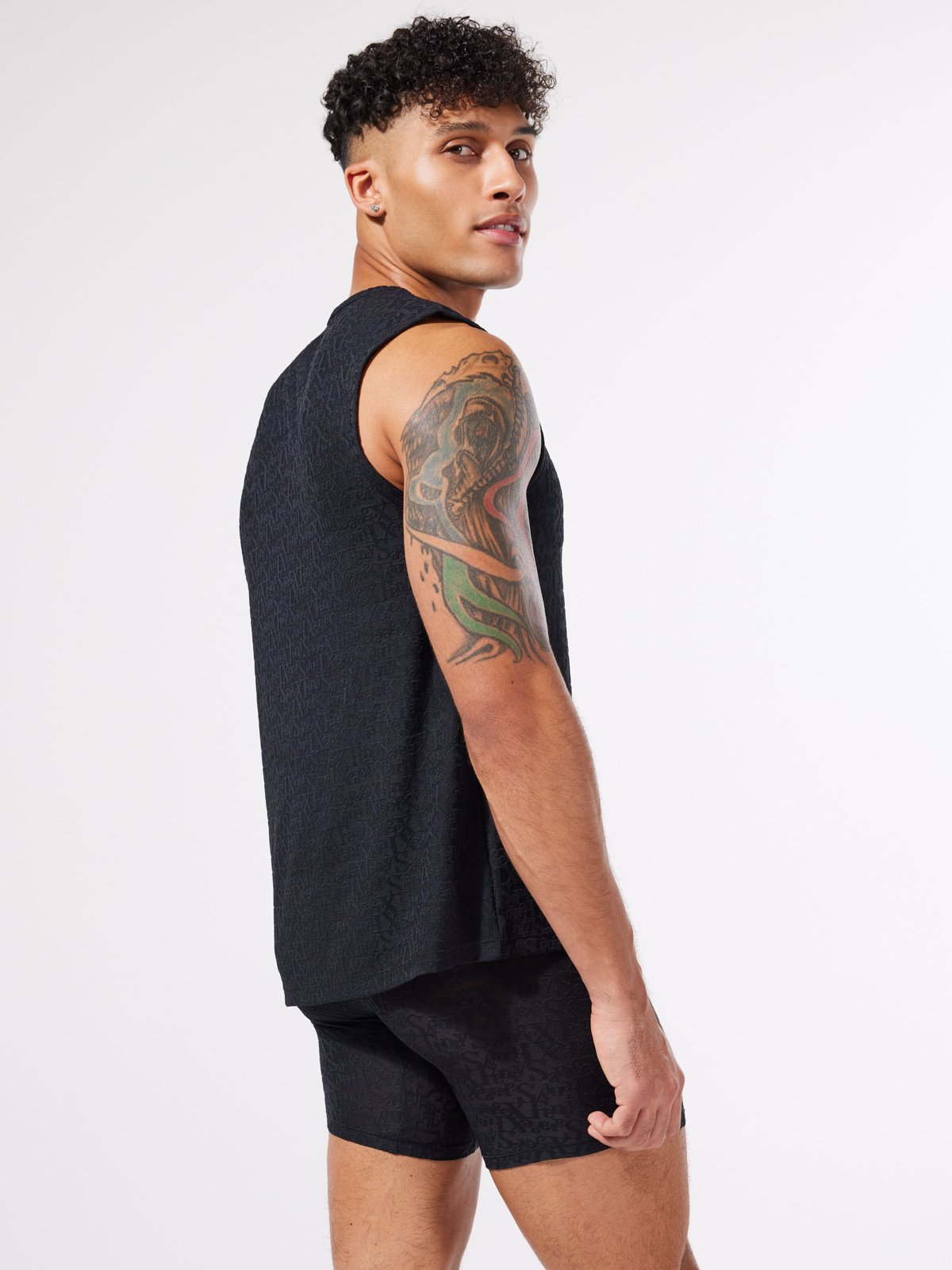 Signature Script Sleep Tank in Black | SAVAGE X FENTY