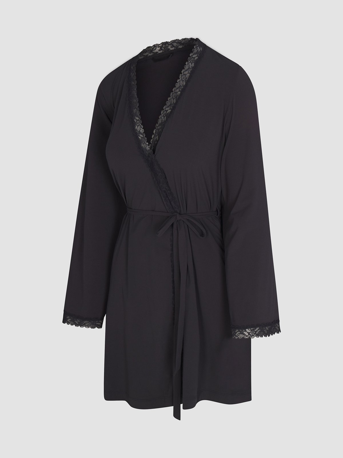 Snug Hug Short Robe in Black | SAVAGE X FENTY