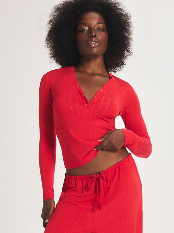Sleek Stitch Modal Sleep Henley
