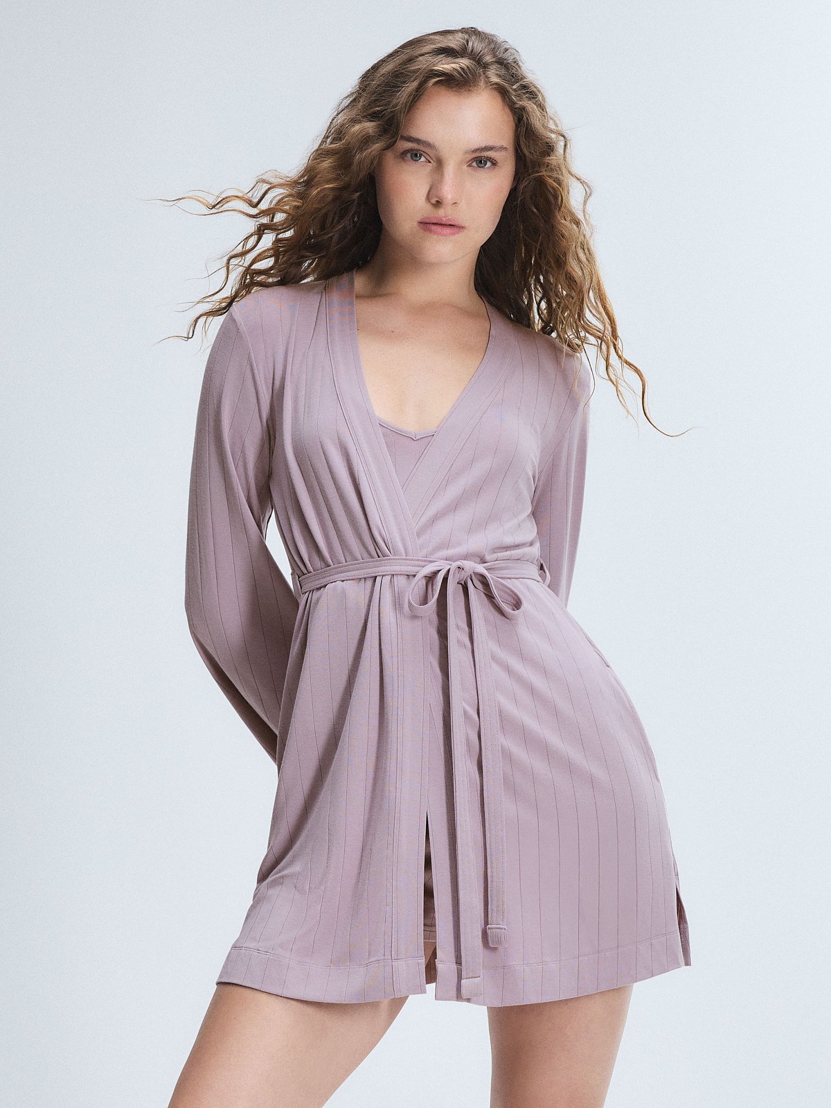 Sleek Stitch Sleep Short Robe