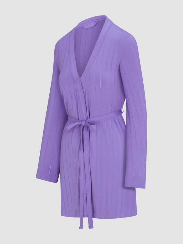 Sleek Stitch Sleep Short Robe in Purple | SAVAGE X FENTY