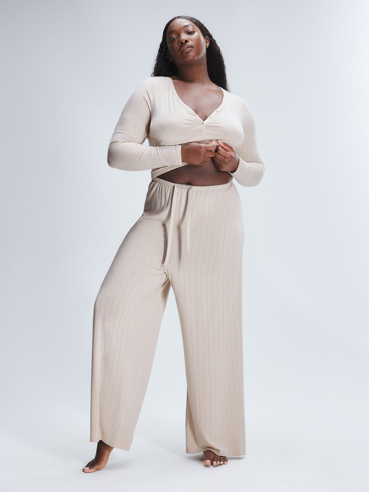 Sleek Stitch Mid-Rise Sleep Pant