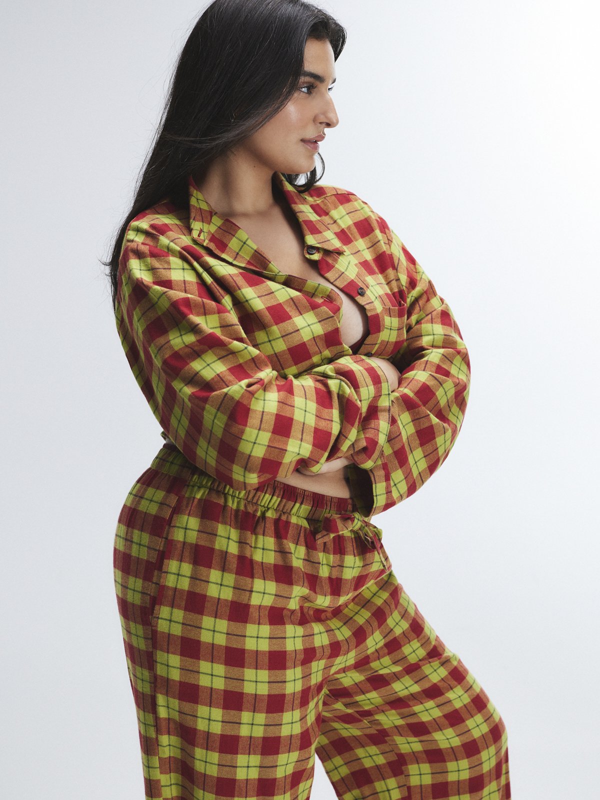 Women's Flannel Feels Sleep Top and Bottom 2-Piece Set