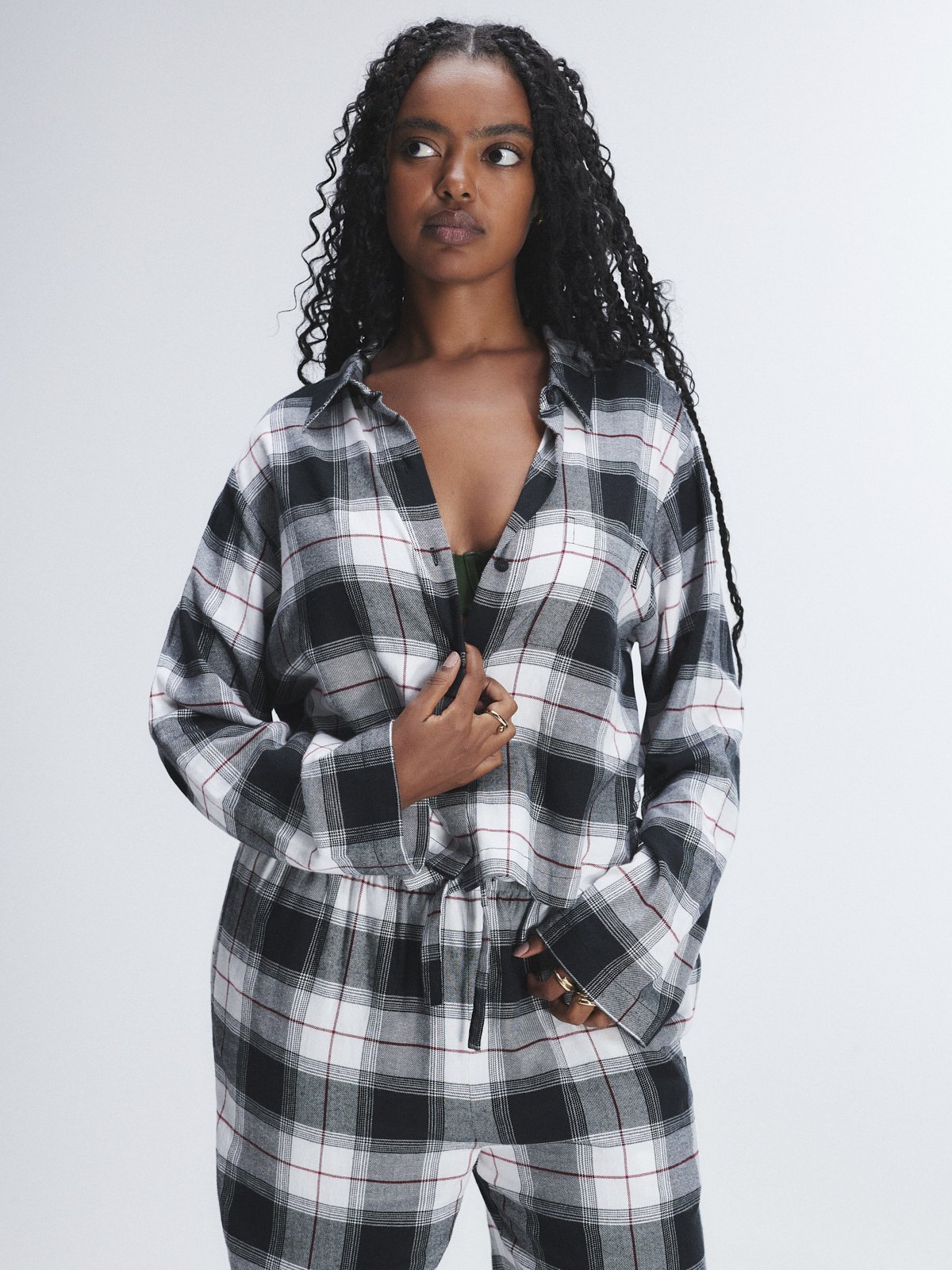 Women's Flannel Feels Sleep Top and Bottom 2-Piece Set