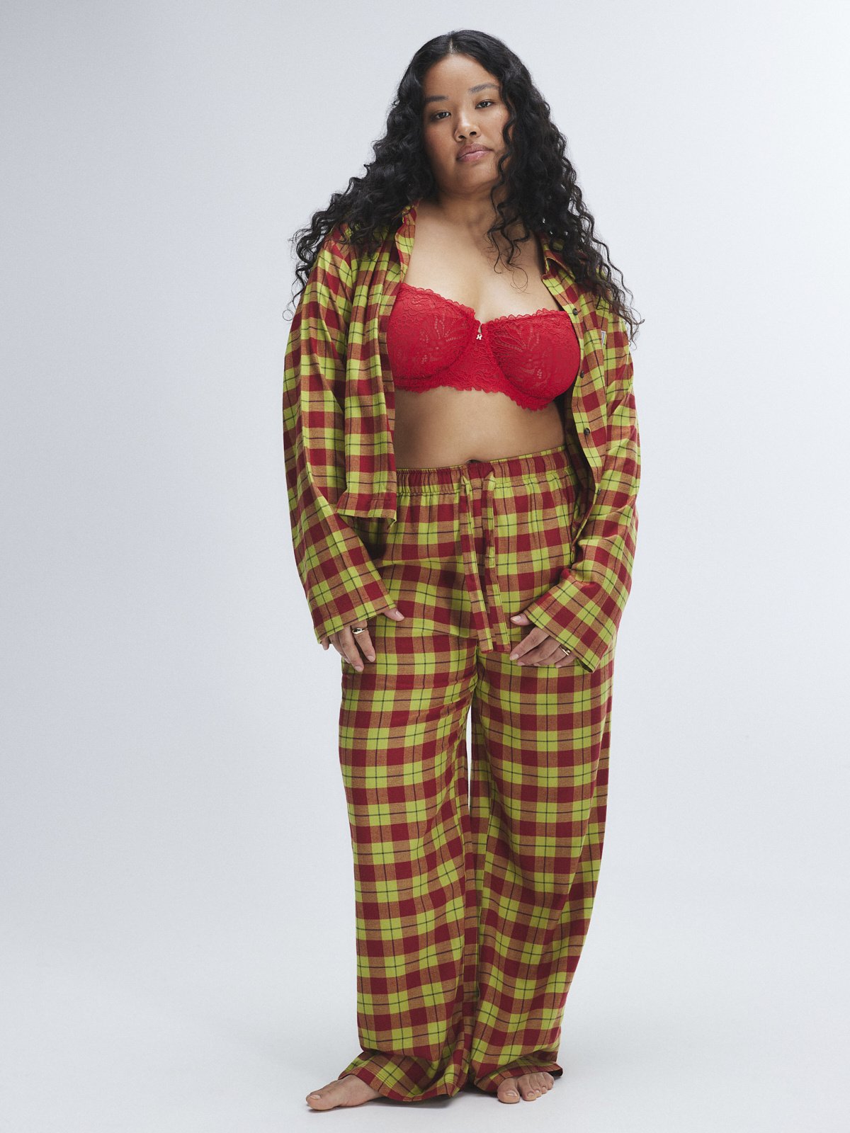 Women's Flannel Feels Sleep Top and Bottom 2-Piece Set