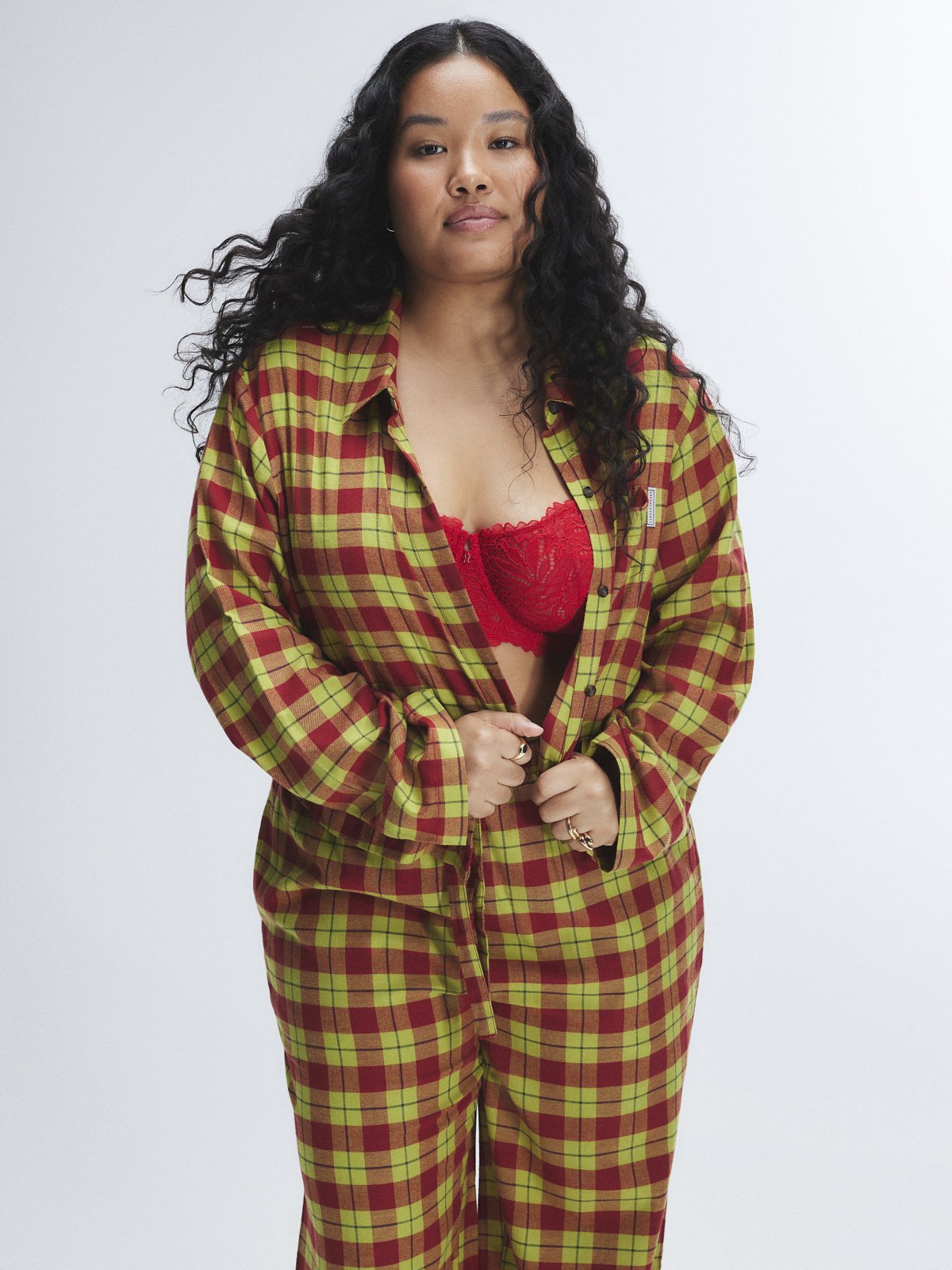 Women's Flannel Feels Sleep Top and Bottom 2-Piece Set