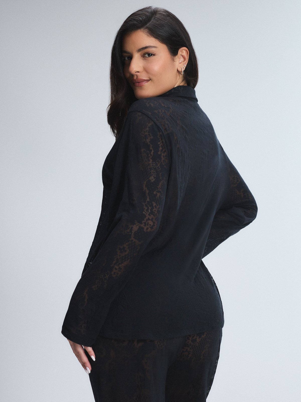 Floral Burnout Sleep Button-Down Shirt