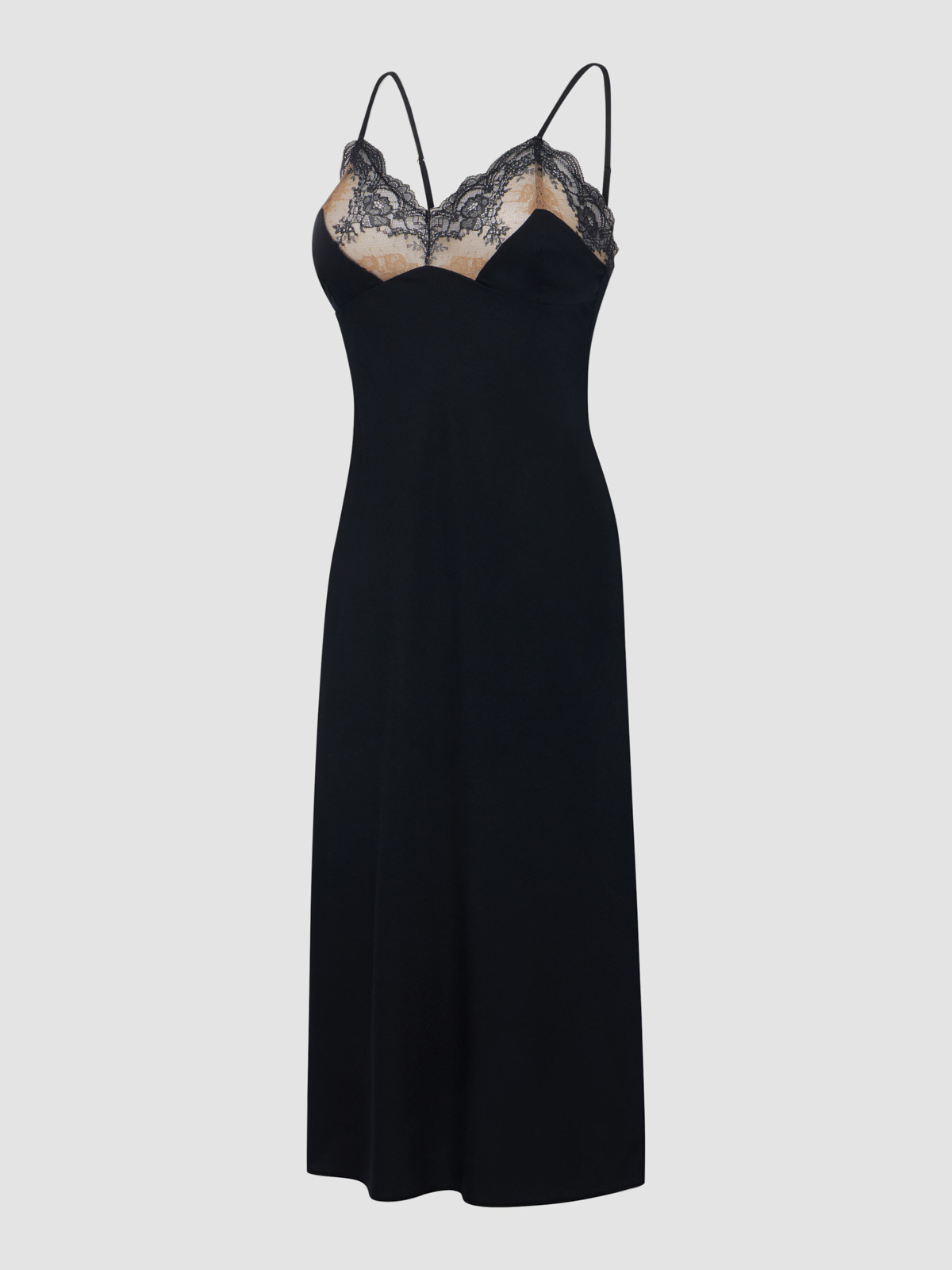 Lacestruck Sleep Slip in Black | SAVAGE X FENTY